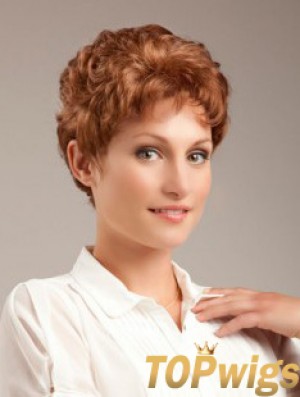 Wavy Auburn Sleek Cropped Classic Wigs