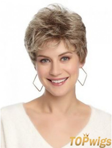 Lace Front Wavy Layered Short 8 inch Hairstyles Human Hair Wigs