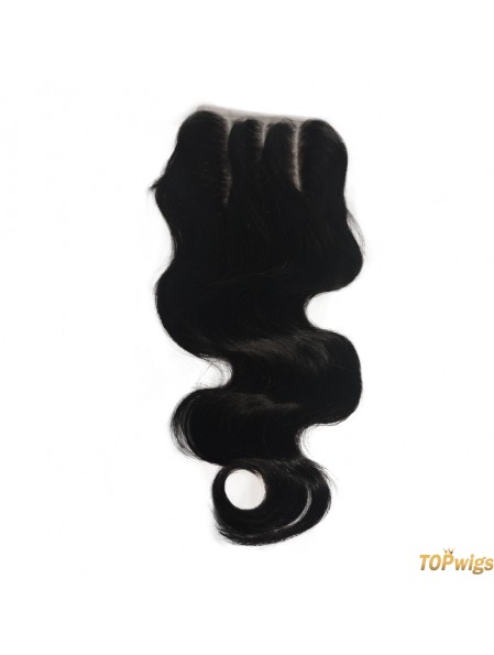 New Black Long Wavy Lace Closures