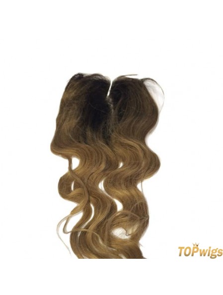 Stylish Black Long Wavy Lace Closures