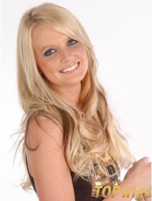 Affordable Blonde Curly Remy Human Hair Clip In Hair Extensions