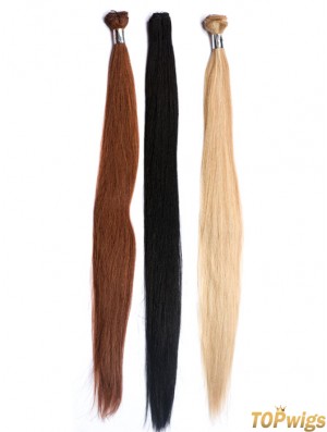 Straight Remy Human Hair Auburn Hairstyles Weft Extensions