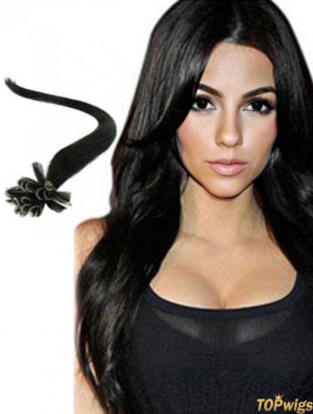 Black Straight Fabulous Nail/U Tip Hair Extensions