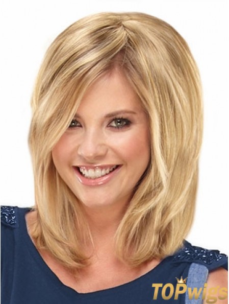 Natural Blonde Straight Remy Human Hair Clip In Hair Extensions