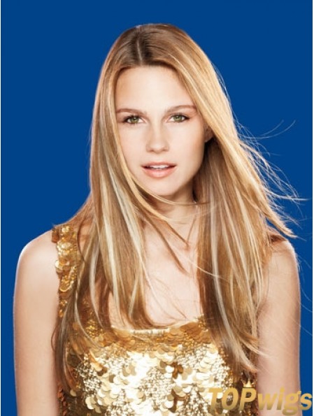 Straight Remy Human Hair Brown Top Weft Extensions