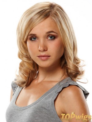 Great Blonde Curly Remy Human Hair Clip In Hair Extensions