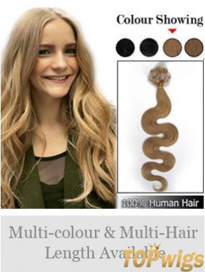 Stylish Blonde Wavy Micro Loop Ring Hair Extensions