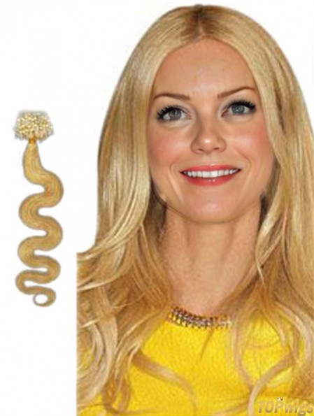 Trendy Blonde Wavy Micro Loop Ring Hair Extensions