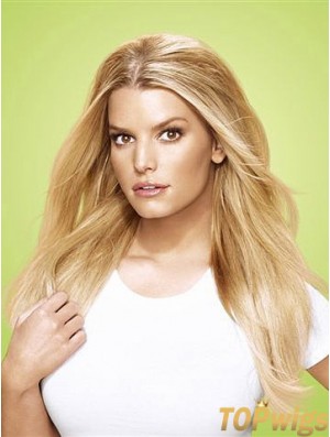 High Quality Blonde Straight Synthetic Clip In Hair Extensions