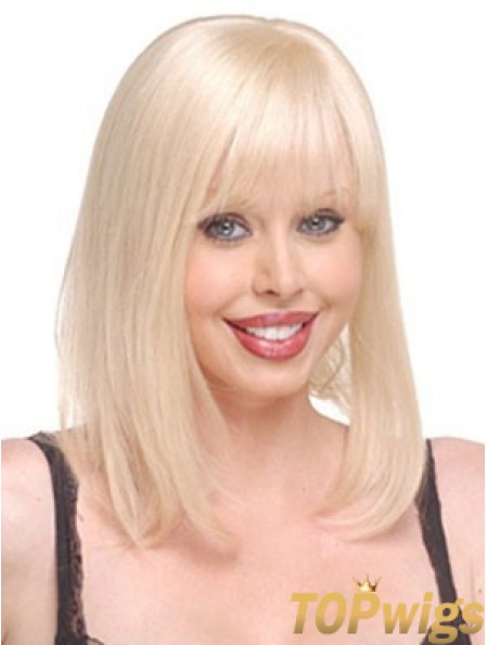 Cheap Straight Blonde Long Human Hair Hairpieces