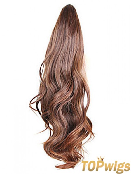 Style Wavy Brown Ponytails