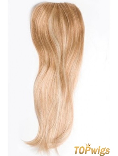 Cheapest Blonde Straight Remy Human Hair Clip In Hairpieces