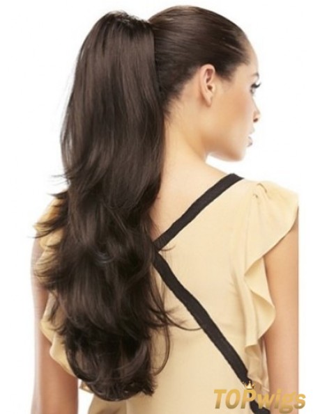 Designed Wavy Brown Ponytails