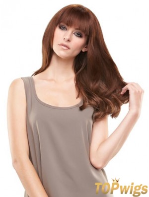 Modern Auburn Straight Remy Human Hair Clip In Hairpieces