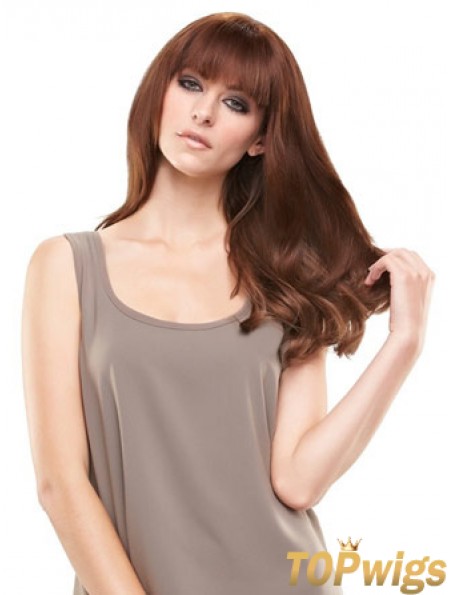 Modern Auburn Straight Remy Human Hair Clip In Hairpieces