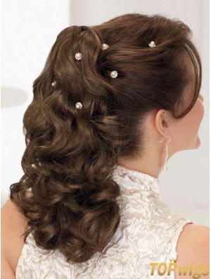 Fabulous Curly Brown Ponytails