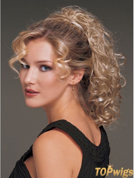 Soft Curly Blonde Ponytails