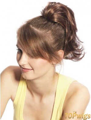 Amazing Wavy Brown Ponytails